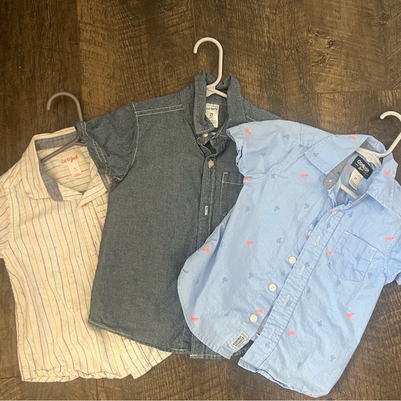 Boys 2T Short Sleeve Button Ups - Lot of 3 - Picture 1 of 7